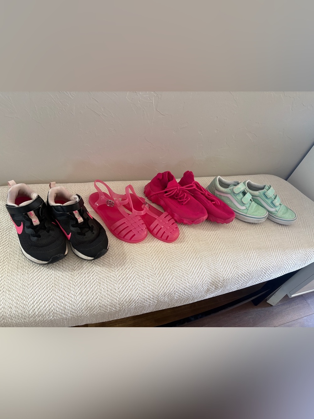 Nike, Vans, and 2 other pairs of girl shoes bundle